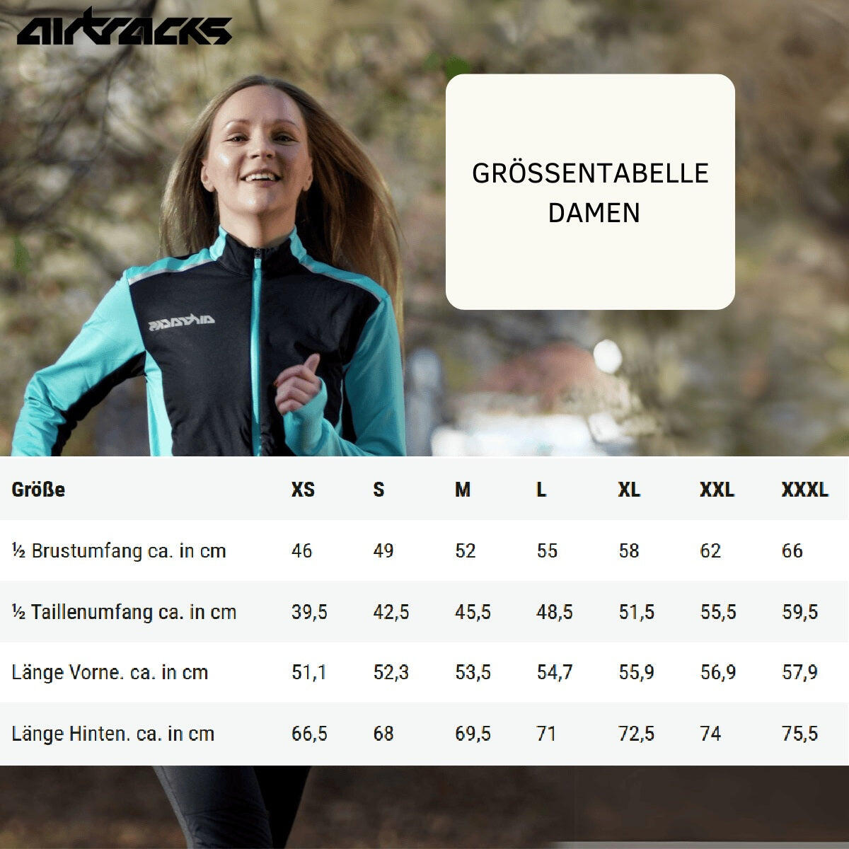 Damen Winter Thermal Softshell Fahrradjacke Aktive Comfort Line Blau 3/4