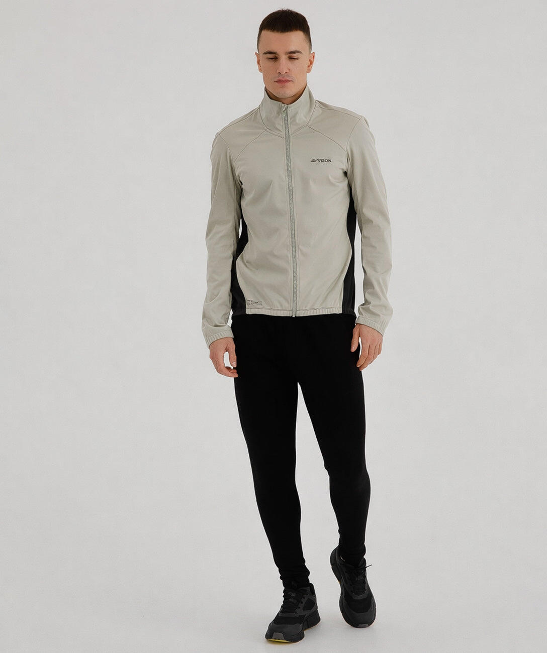 Herren Winter Fahrradjacke Softshell Thermalradjacke Advance Line Schwarz-Grau 2/4