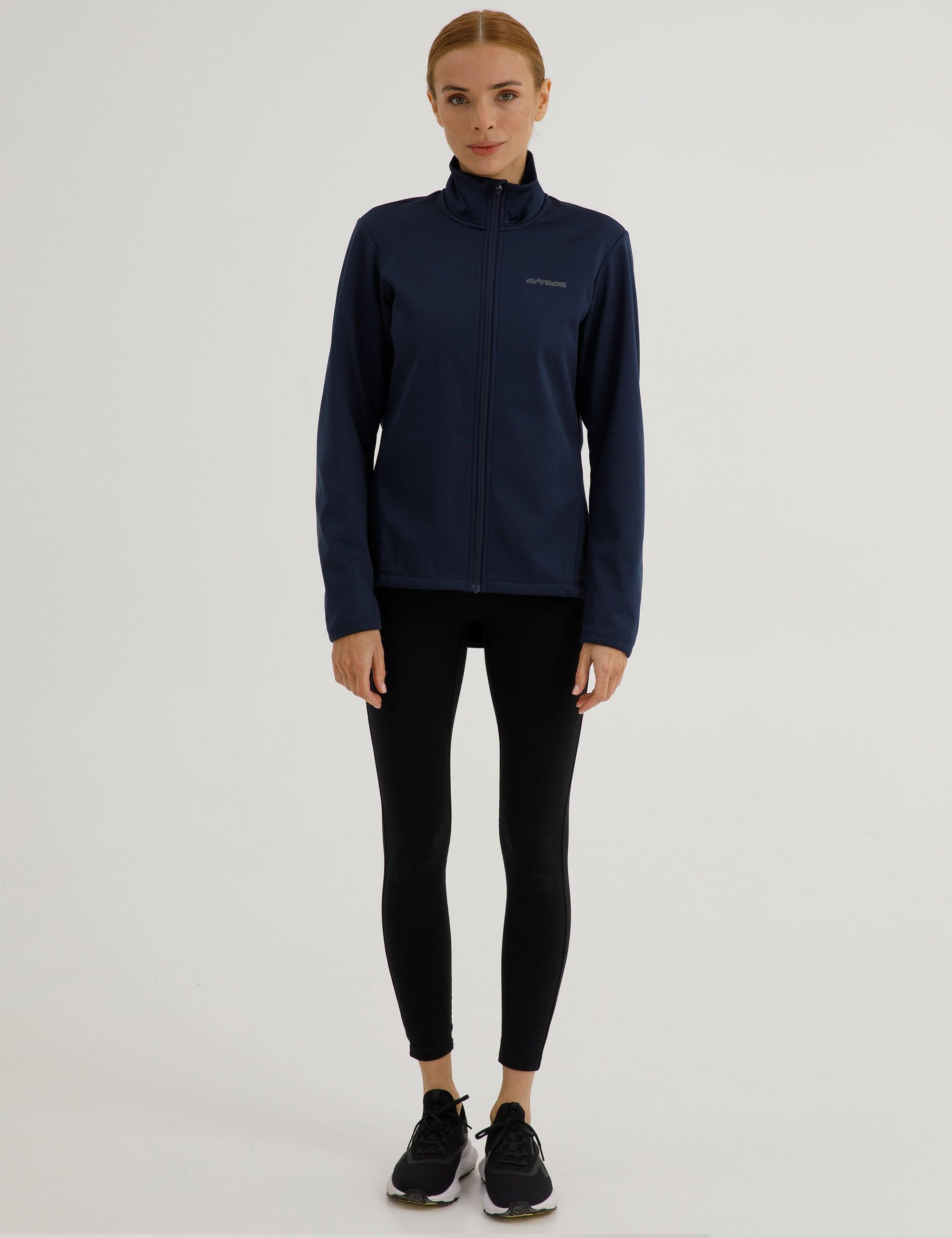 Damen Winter Thermal Softshell Fahrradjacke Aktive Comfort Line Blau 2/4