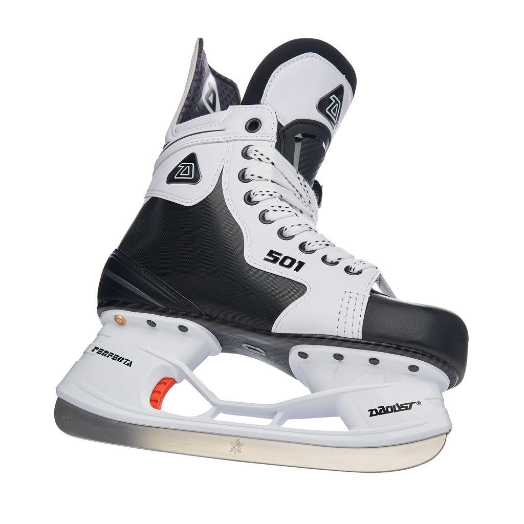 Patins de hóquei no gelo DAOUST 501 brancos, nível intermédio. 3/7