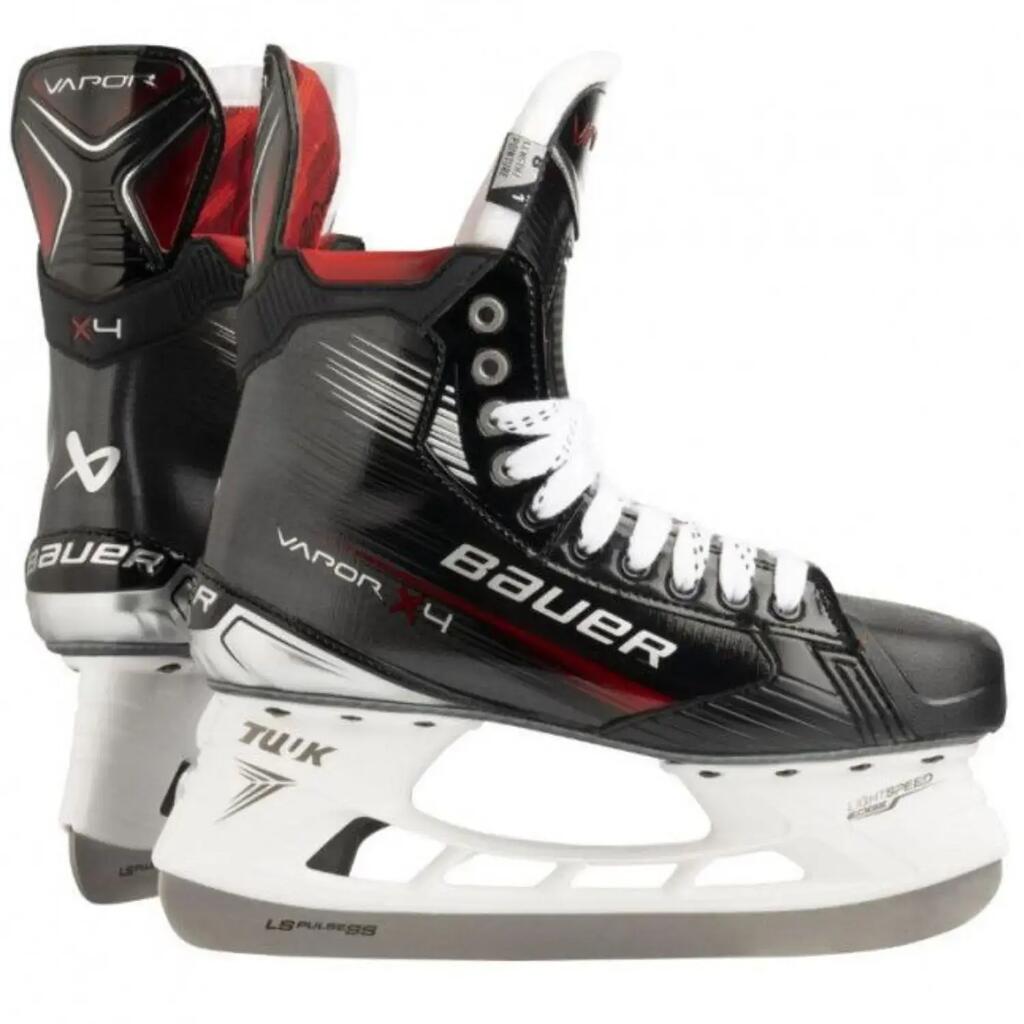 BAUER Vapor X4 Hockey Skates, Junior-Intermediate 6, EU 40,5 Black/red – FIT1