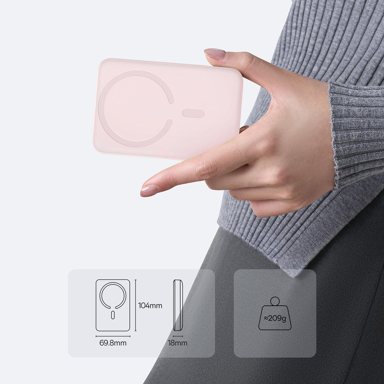 Powerbank Baseus indukcyjny 10000 mAh 22,5W magsafe 2/7