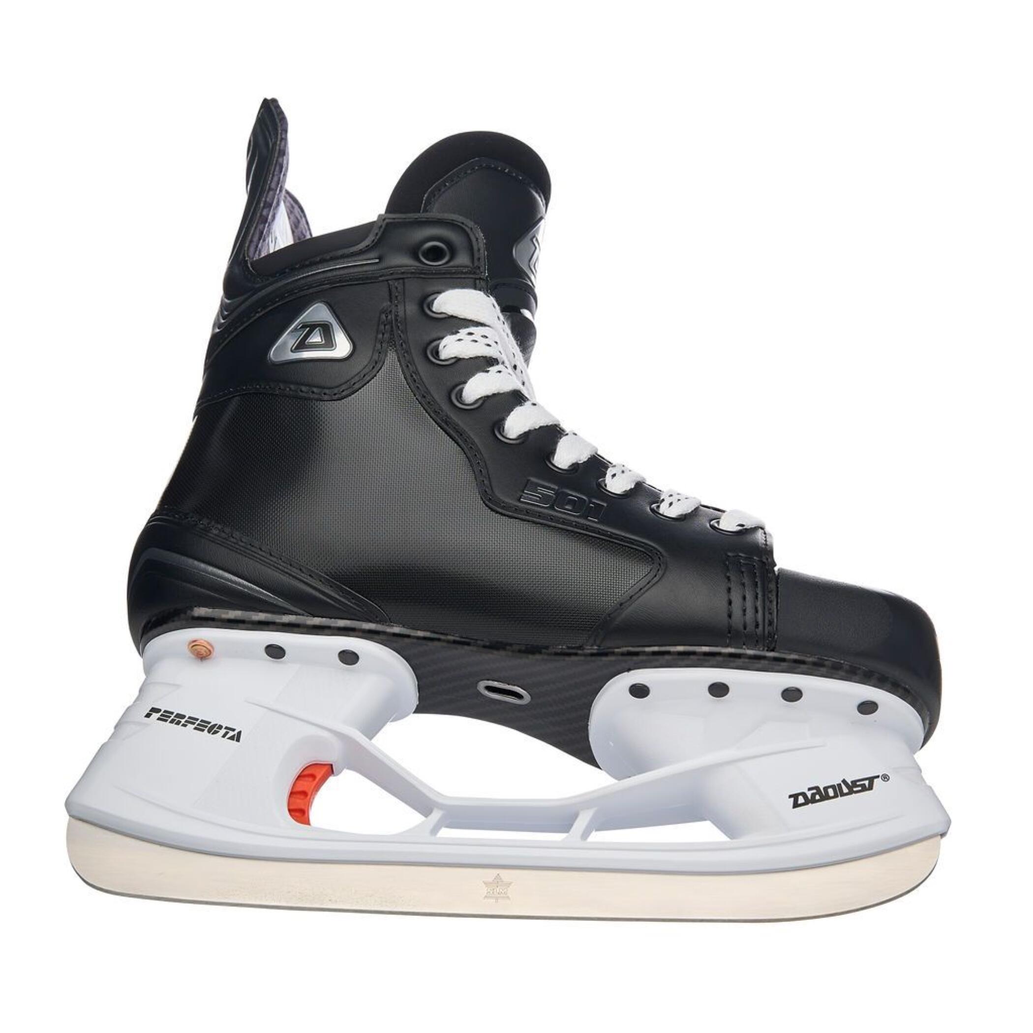 DAOUST 501 zwarte ijshockey schaatsen voor senioren 3/7