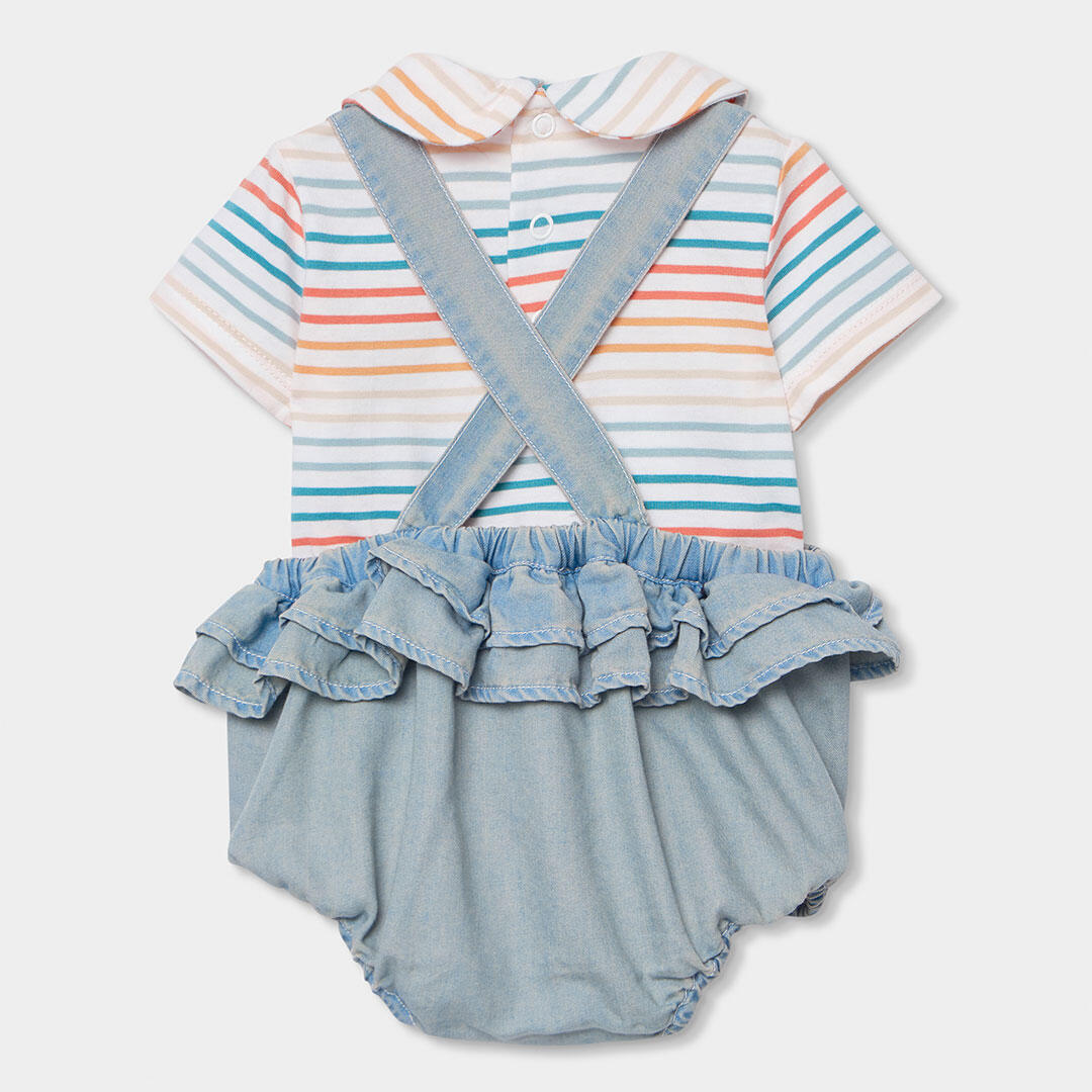 Conjuntos de verano de gimnasia bebé niña boboli azul 2/7