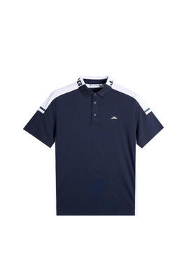 J. lindeberg bo polo, golfpolo voor heren, marineblauw
