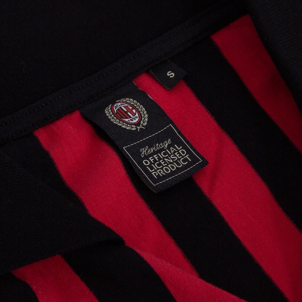 Retro koszulka piłkarska – Męska – AC Milan 1963 – Czarny - Czerwony 3/5