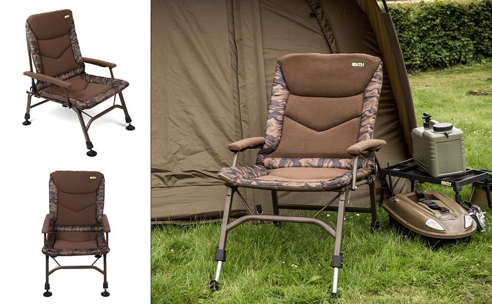 Silla de carpa Big Camou - Respaldo ajustable 7/7