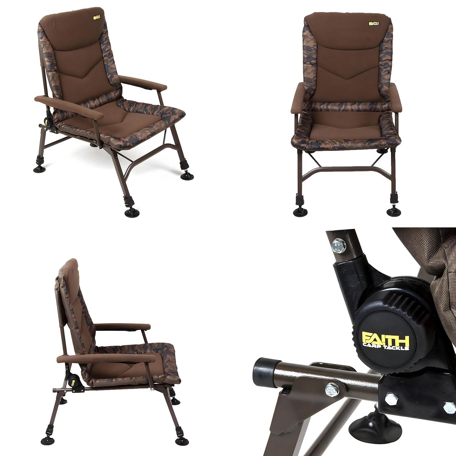 Silla de carpa Big Camou - Respaldo ajustable 5/7