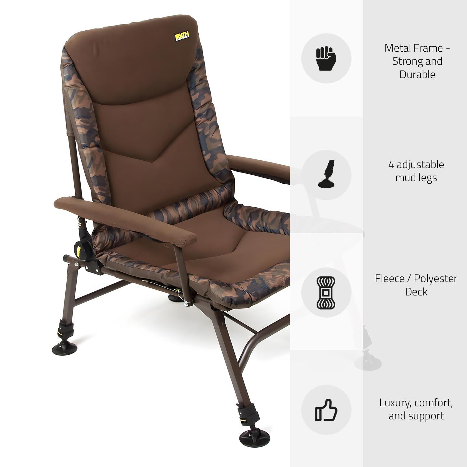 Silla de carpa Big Camou - Respaldo ajustable 6/7