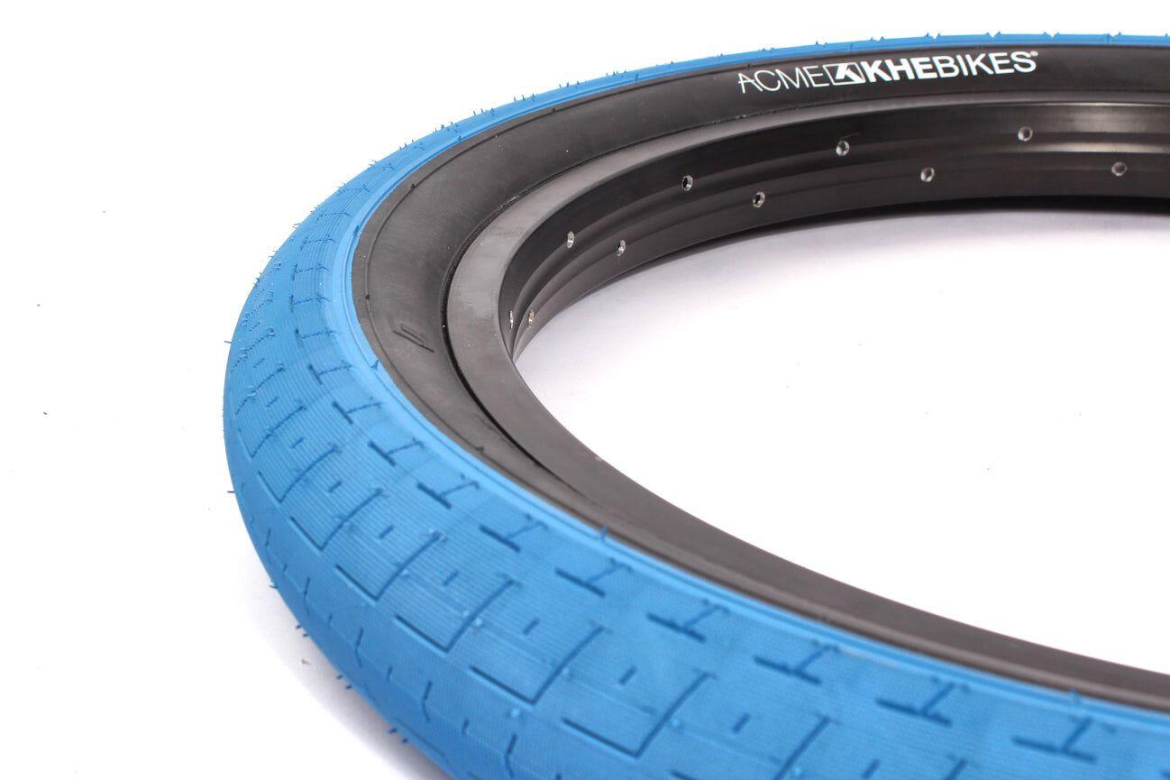 Set de neumáticos BMX KHE ACME 20 pulgadas x 2,40 pulgadas azul + cámara AV 4/7