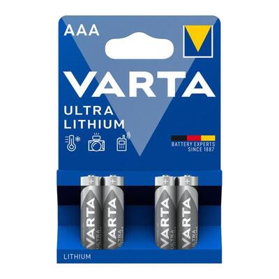 Batterij varta lithium lr03 aaa (x4)