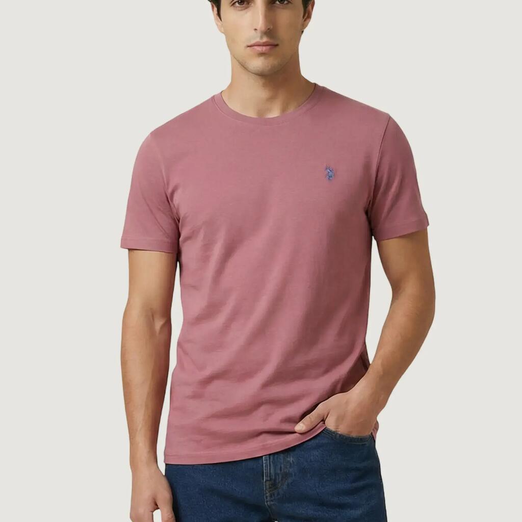 MEN'S crop top t-shirt MICK-BASIC royal purple