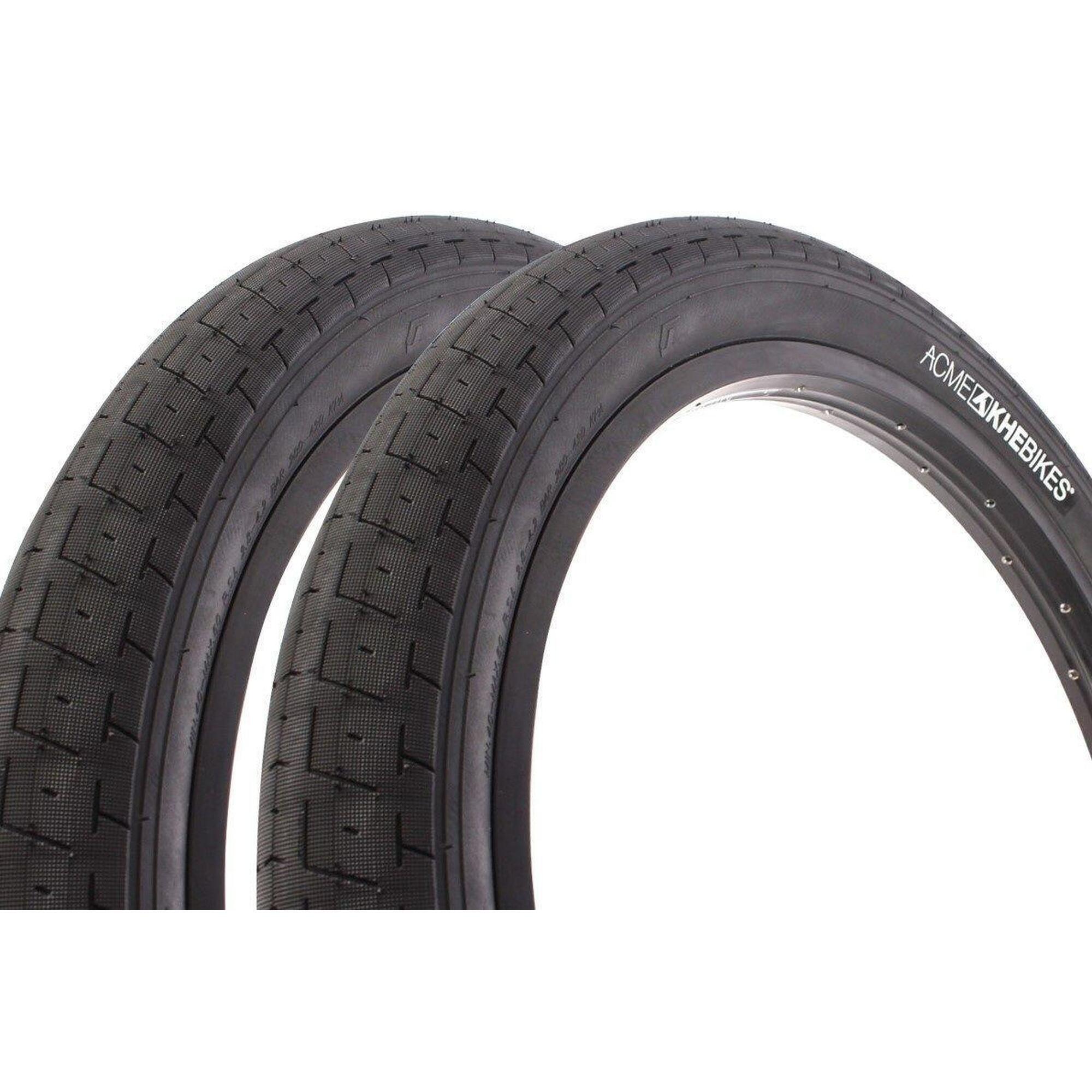 KHEBIKES Sada plášťů BMX KHE ACME 20 palců x 2,40 palce černé