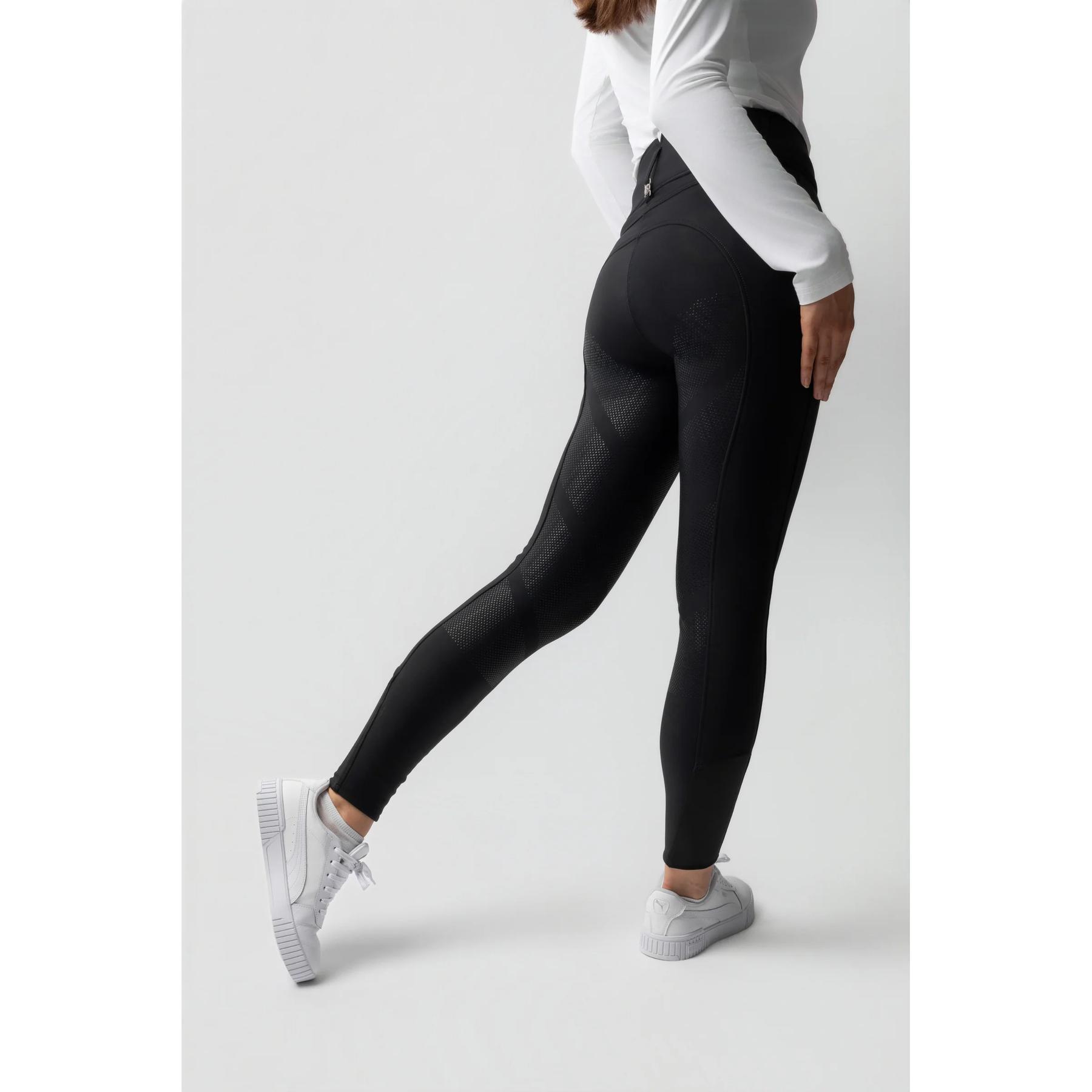 Legging équitation thermique avec fond intégral femme Horze Tiffany II 2/5