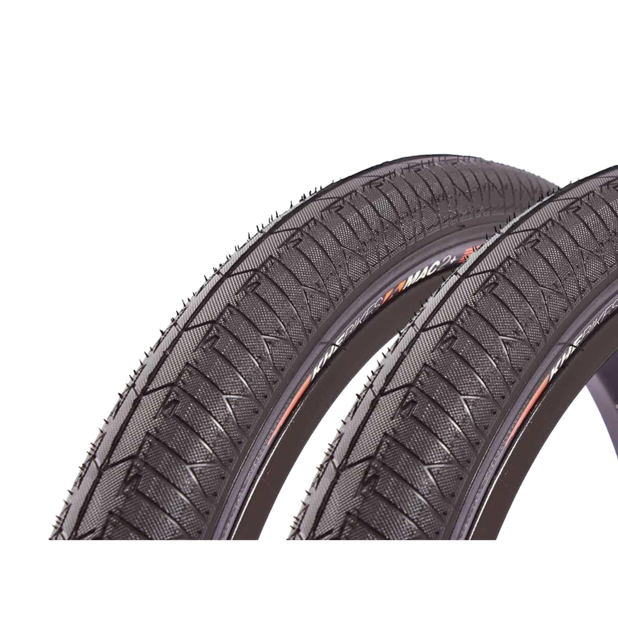 KHEBIKES Sada plášťů BMX KHE MAC2+ 20 palců x 2,30 palce černé