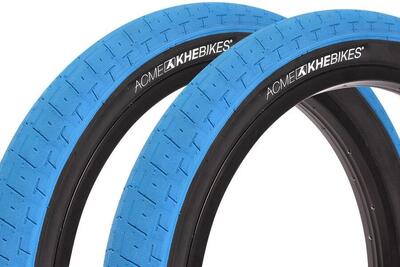 Bmx banden set khe acme 20 inch x 2,40 inch blauw