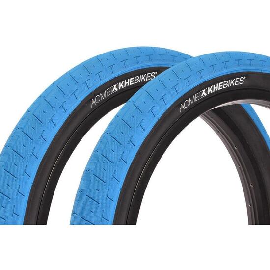 Zestaw opon BMX KHE ACME 20 cali x 2,40 cala niebieski