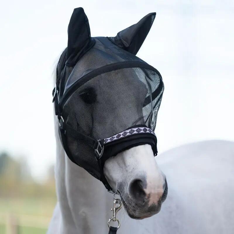 Máscara antimoscas para caballos con soporte Kavalkade 2/5
