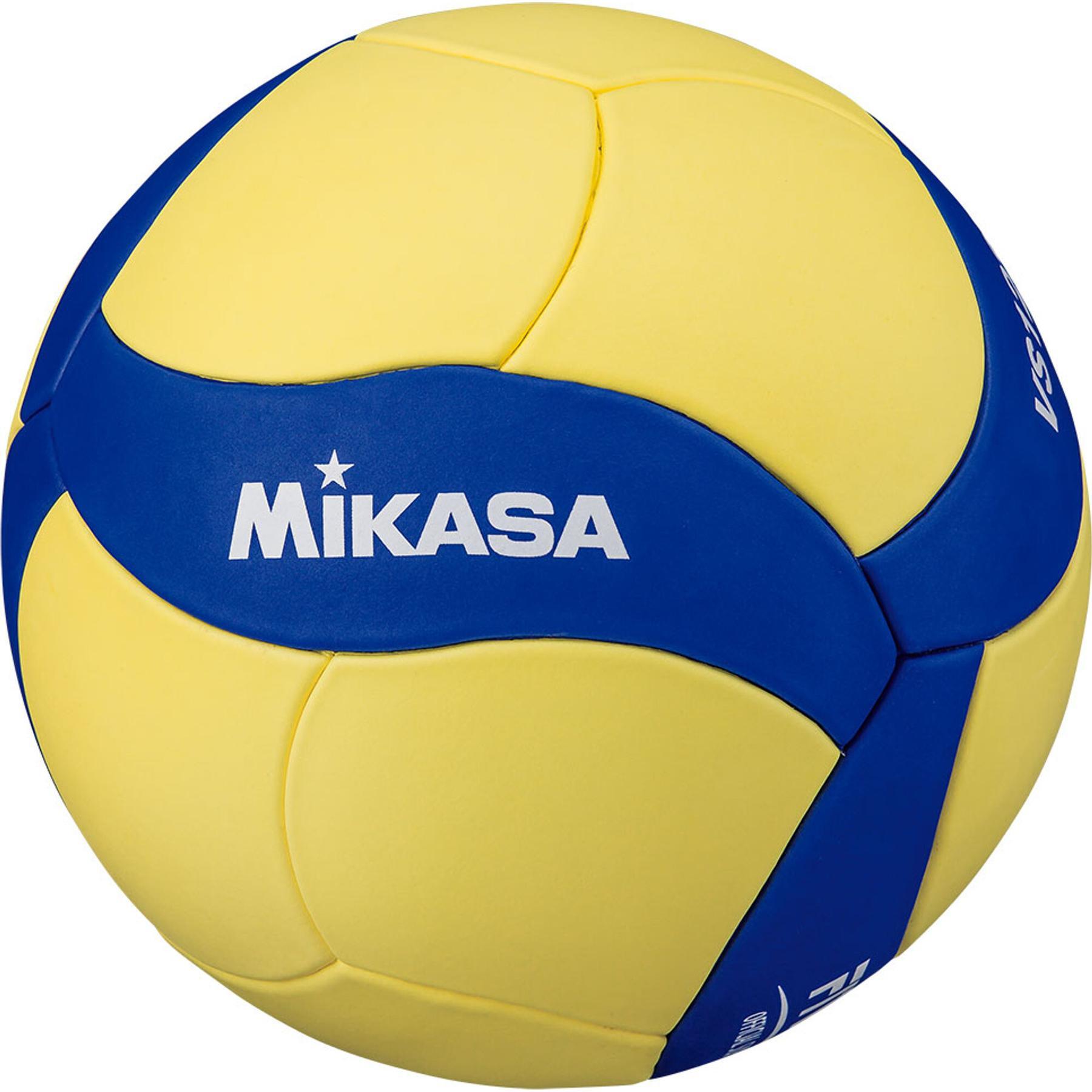 Minge de volei Mikasa VS123W galben/albastru, mărimea 5