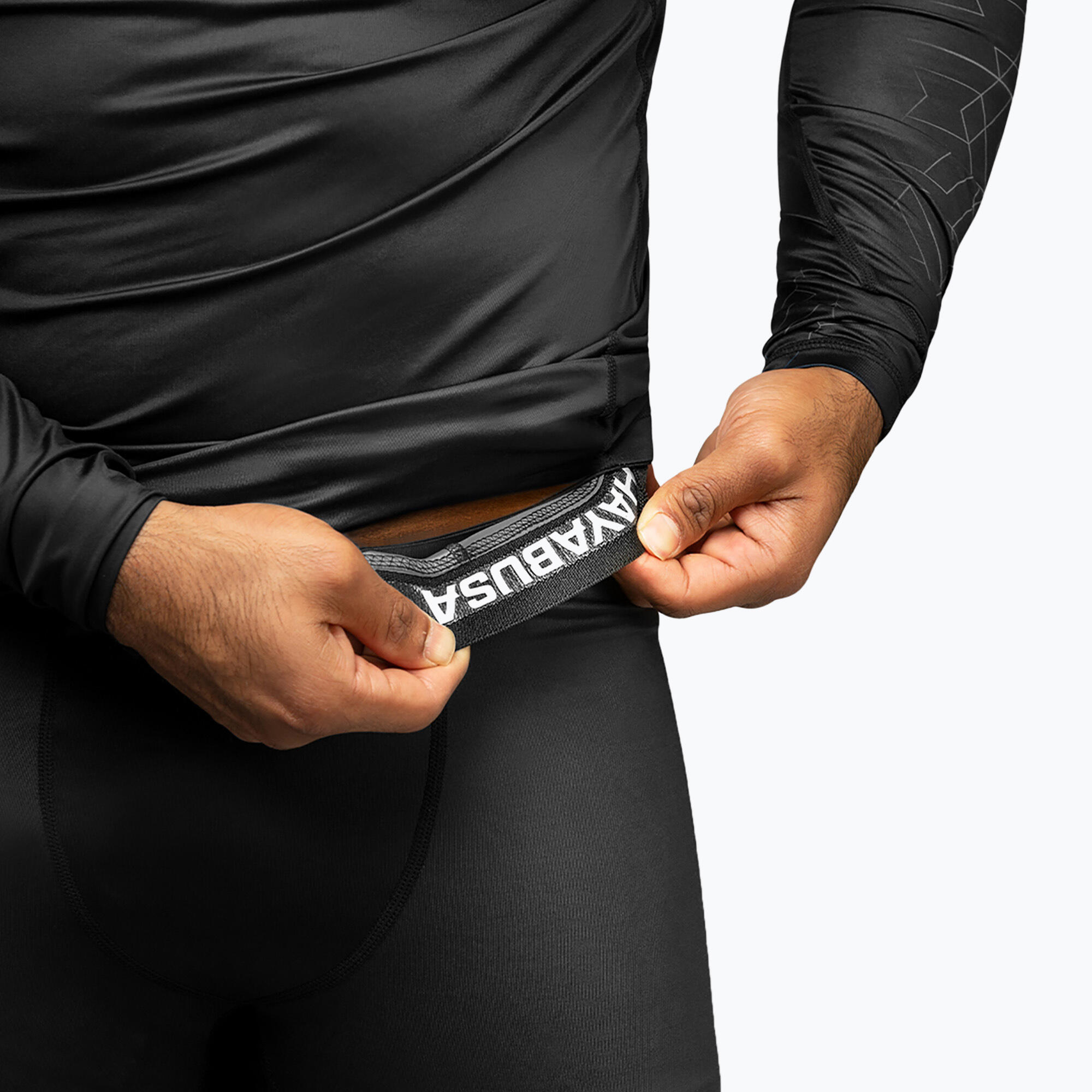 Legginsy do MMA męskie HAYABUSA Geo Black Pants 6/6