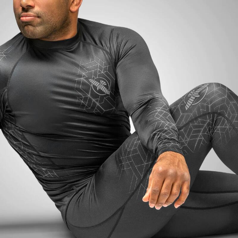Legginsy do MMA męskie HAYABUSA Geo Black Pants 5/6