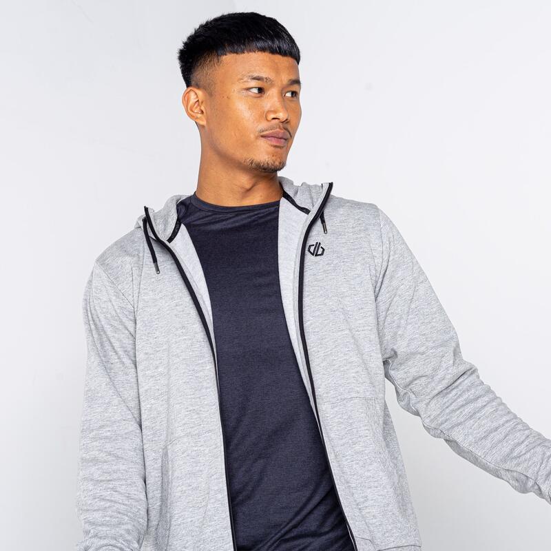 Lounge Out Sweat de randonnée à capuche zippée pour homme - Gris clair