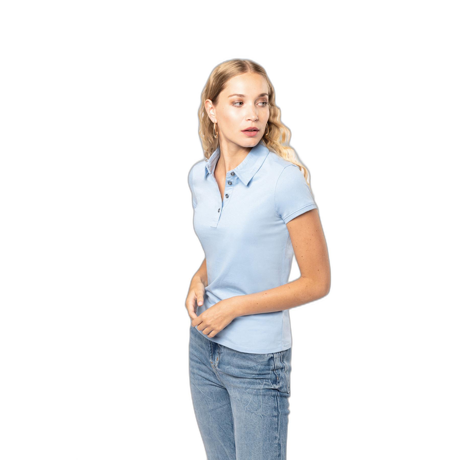 Damen Polo mit kurzen Ärmeln Kariban Jersey 4/7