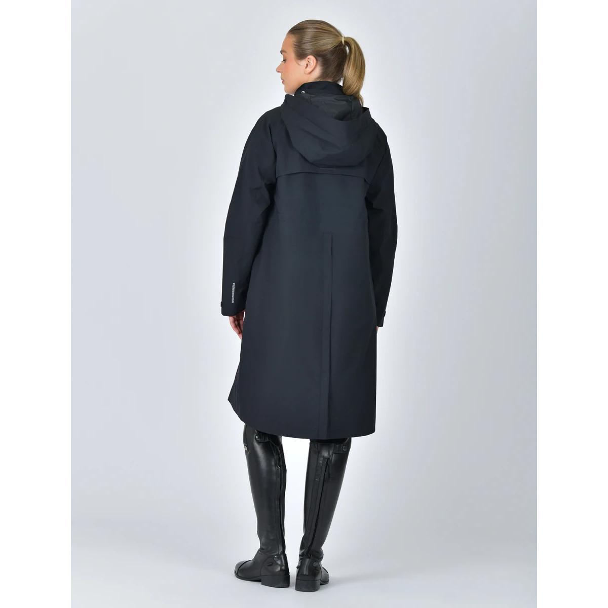 Wasserdichte Reitjacke mit Kapuze, Damen Weatherbeeta longline 3/5