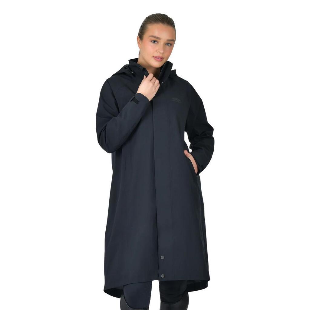 Women's waterproof hooded riding jacket Weatherbeeta longline