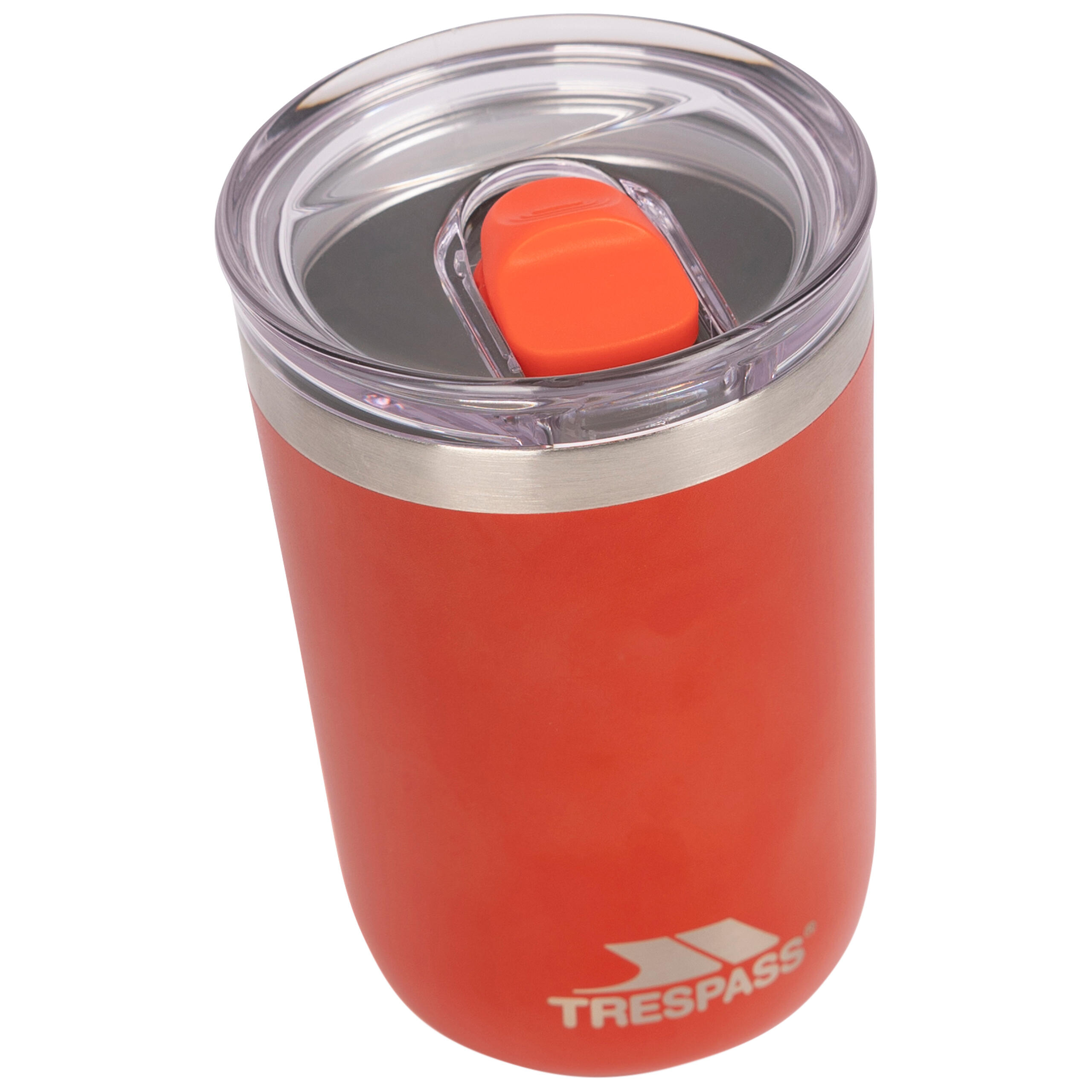 Trespass Rounder - Tasse en acier inoxydable avec couvercle rouge 2/5