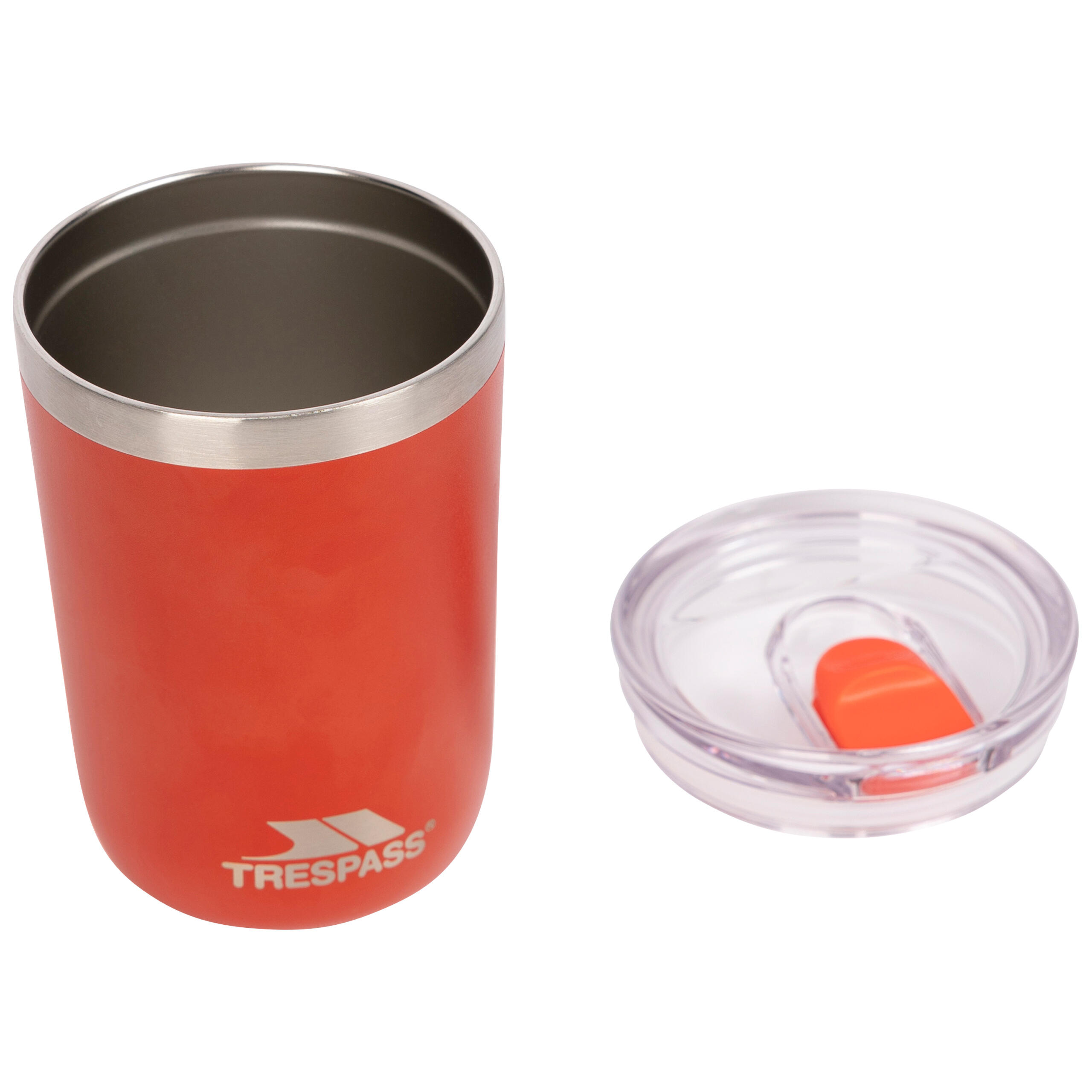 Trespass Rounder - Tasse en acier inoxydable avec couvercle rouge 5/5
