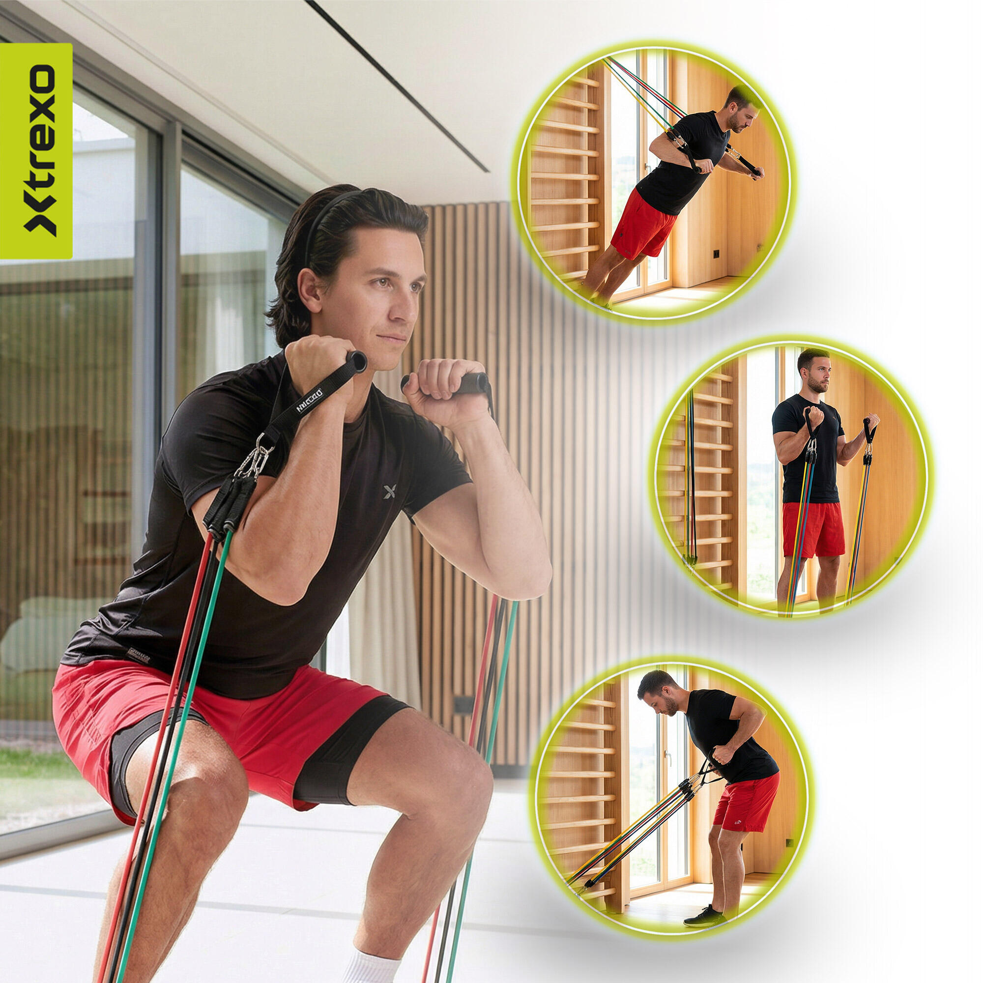 Set aus Gummiexpandern XTREXO TXO-B4Z055-ALL 7/7
