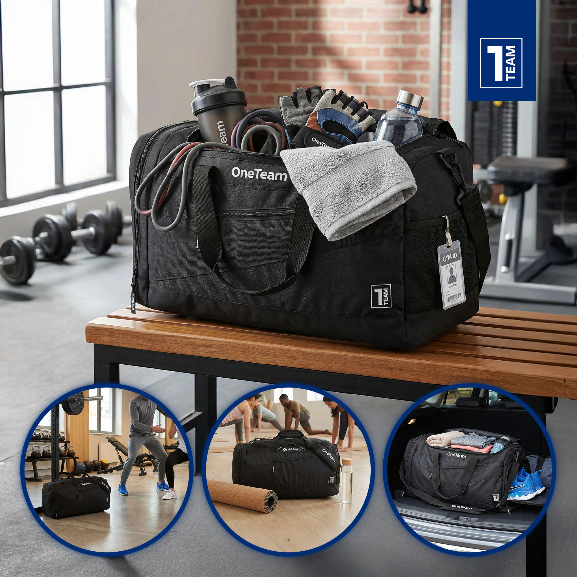 Sac de sport OneTeam Sebastiano 84 l noir 84 l 6/7