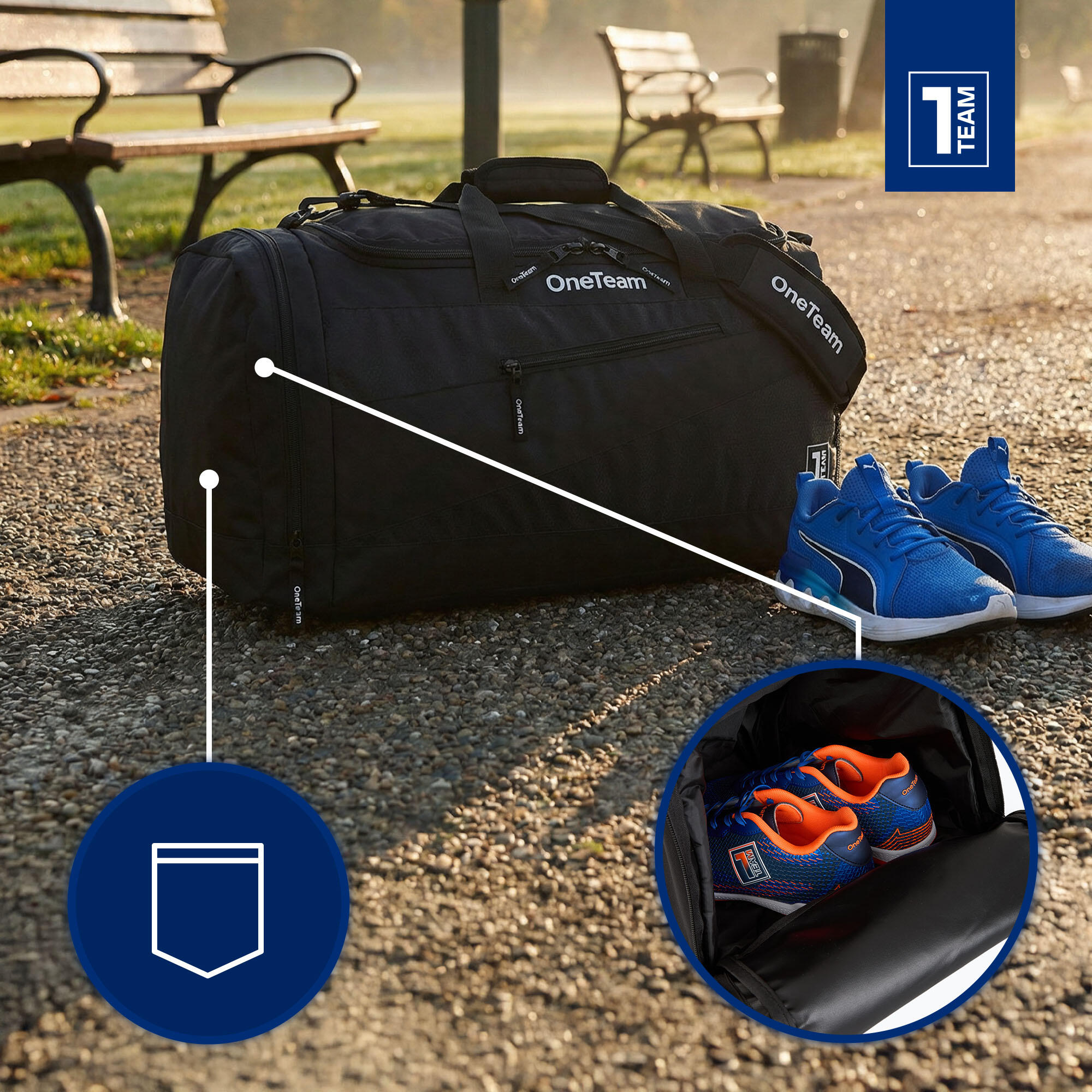 Sac de sport OneTeam Sebastiano 84 l noir 84 l 4/7