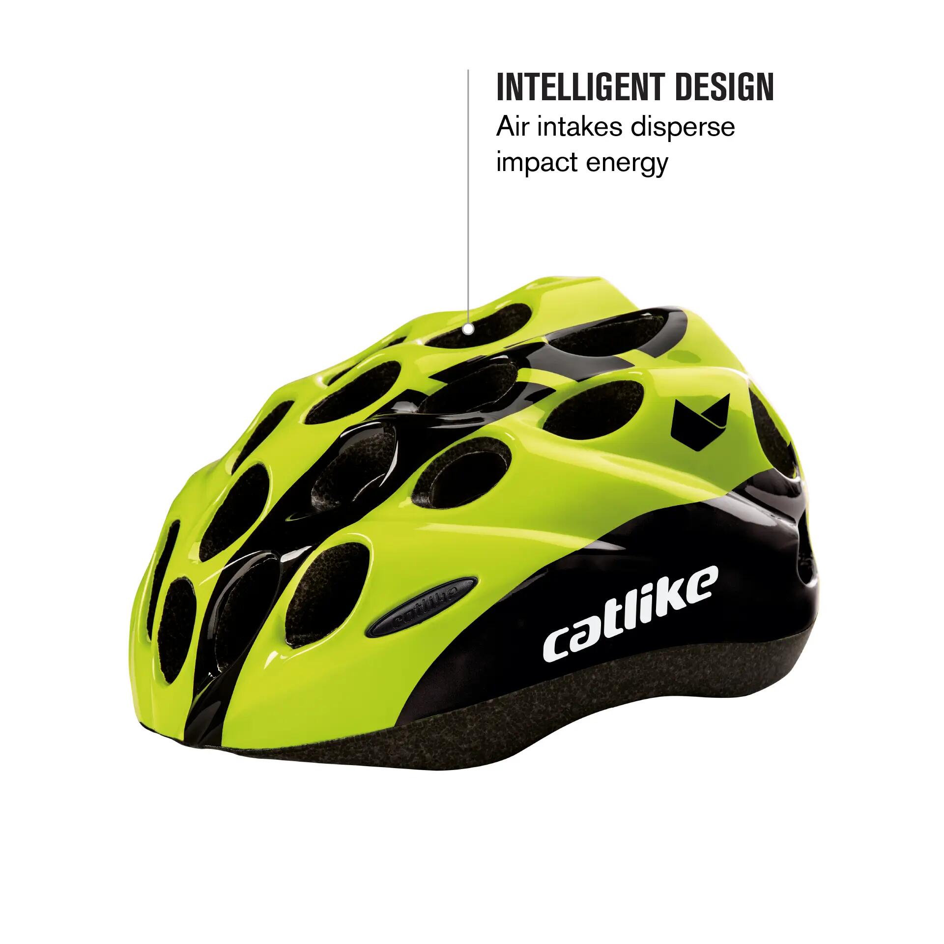 Catlike Kitten - Capacete de Ciclismo Júnior – Preto/Amarelo 3/6