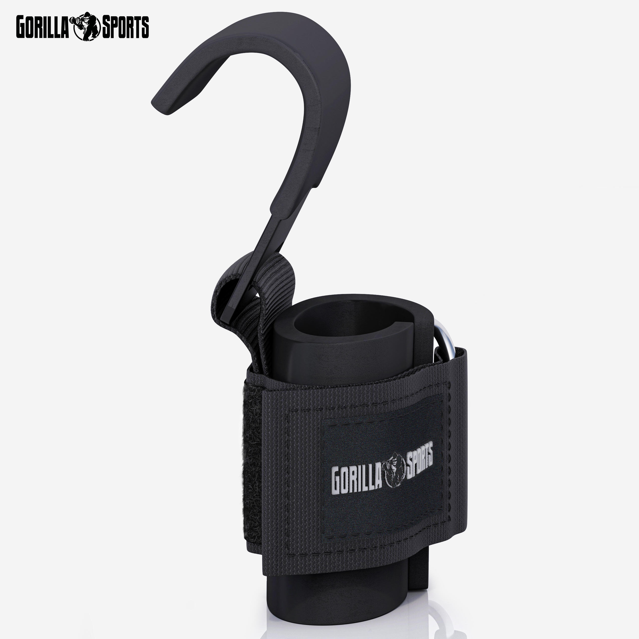 Liftingstraps met Haken - Set van 2 - Deadlift - Lifting hooks - Zwart 5/7