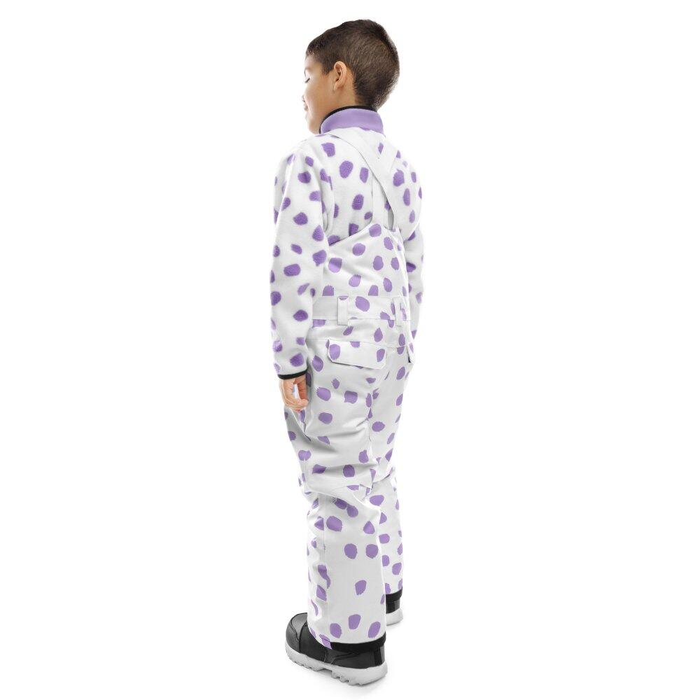 Kinder Wintersport Snowboard-Trägerhose für Jungen KB1 Polka Lila 3/7