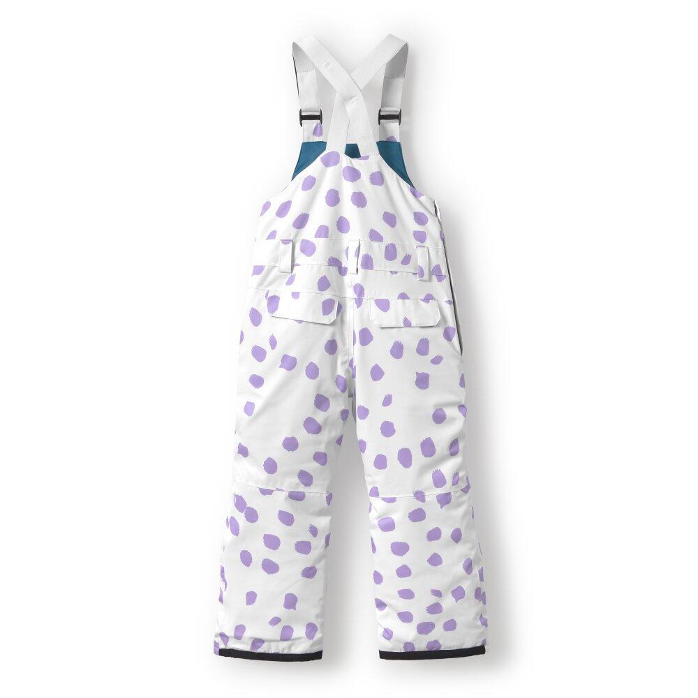 Kinder Wintersport Snowboard-Trägerhose für Jungen KB1 Polka Lila 6/7