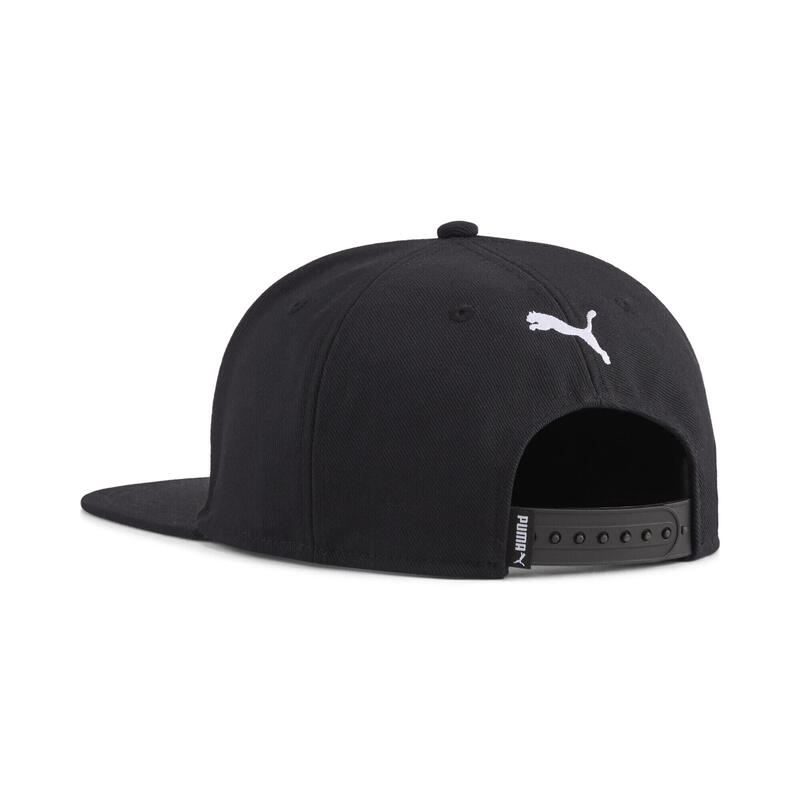 Șapcă adulți cozoroc plat, logo brodat Essentials No. 1, negru PUMA