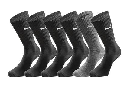 CHAUSSETTES Puma Crew Socks 6-pack Combo, Noir, Unisexe