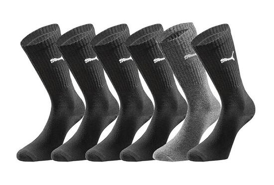 CHAUSSETTES Puma Crew Socks 6-pack Combo, Noir, Unisexe