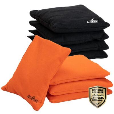 2x4 cornhole zakjes acl - granulaatvulling - oranje/zwart