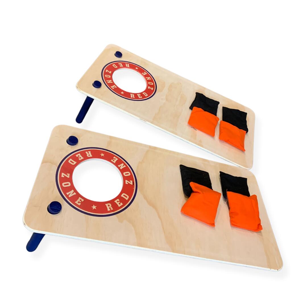 Cornhole Mini Set - Red Zone Stijl (60x30cm) 3/4