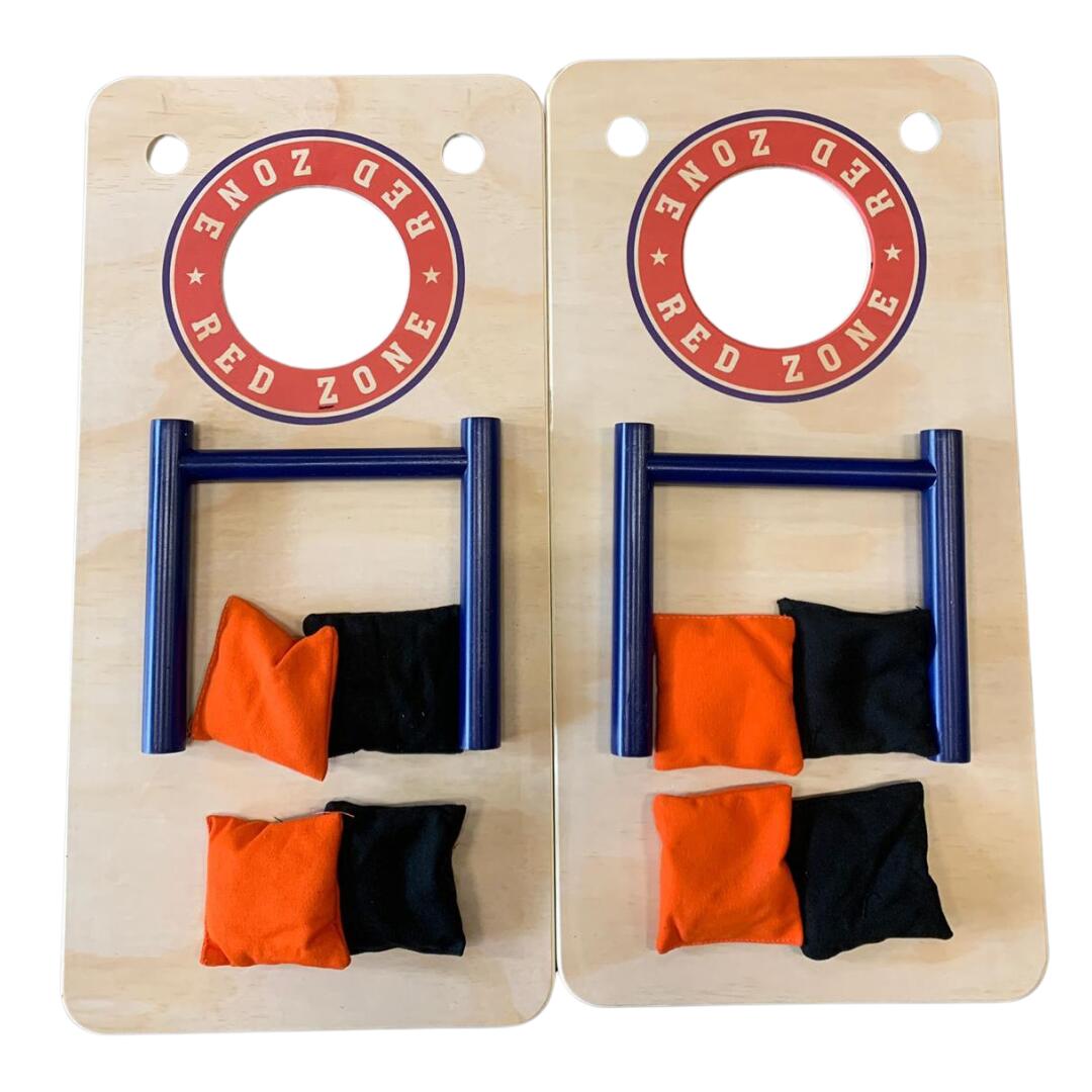 Cornhole Mini Set - Red Zone Stijl (60x30cm) 4/4