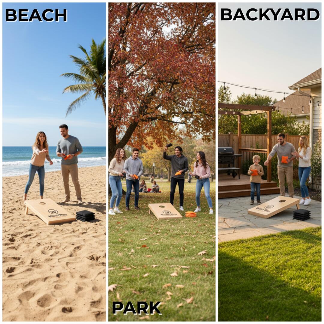 Set WICKED WOOD American Cornhole League 120 x 60 cm, sacs inclus 4/7