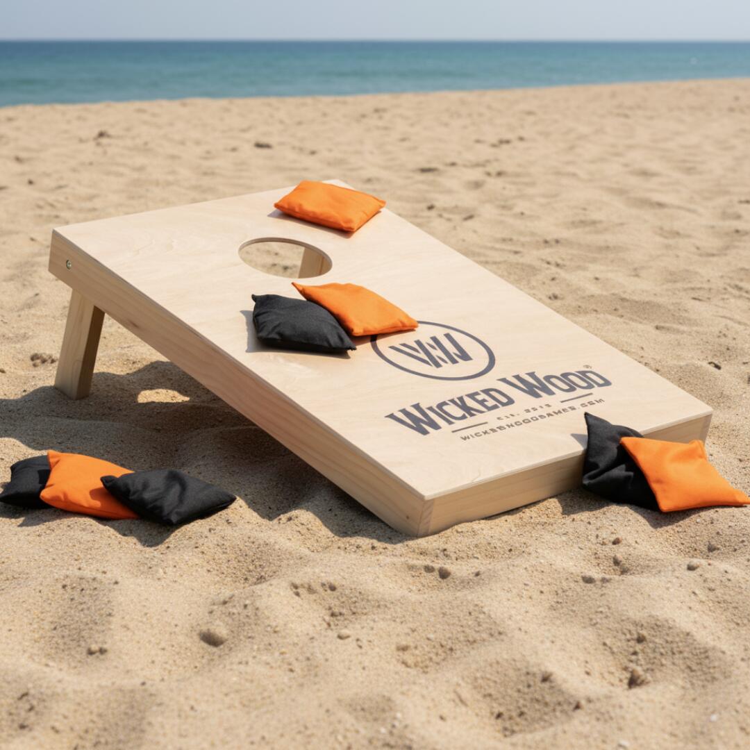 Kit de démarrage Cornhole - 90x60 - 1 planche / 2x4 sacs - Wicked Wood 3/7