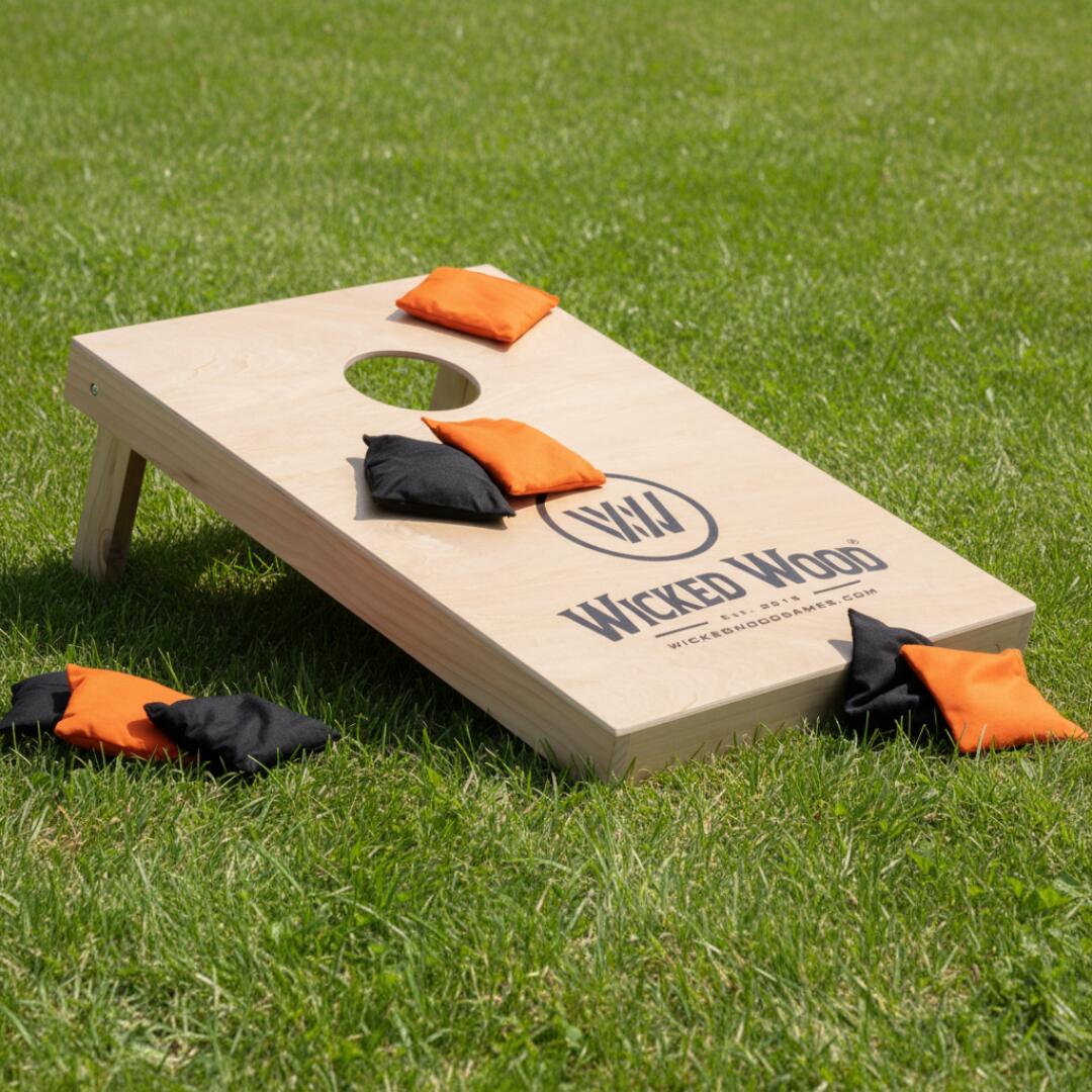Kit de démarrage Cornhole - 90x60 - 1 planche / 2x4 sacs - Wicked Wood 2/7