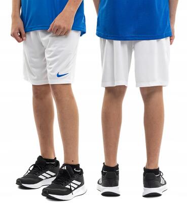 Kinderen/kids dry park iii drifit korte broek (wit/blauw)