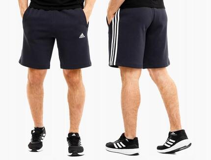 Short homme adidas en coton d'entraînement bleu marine