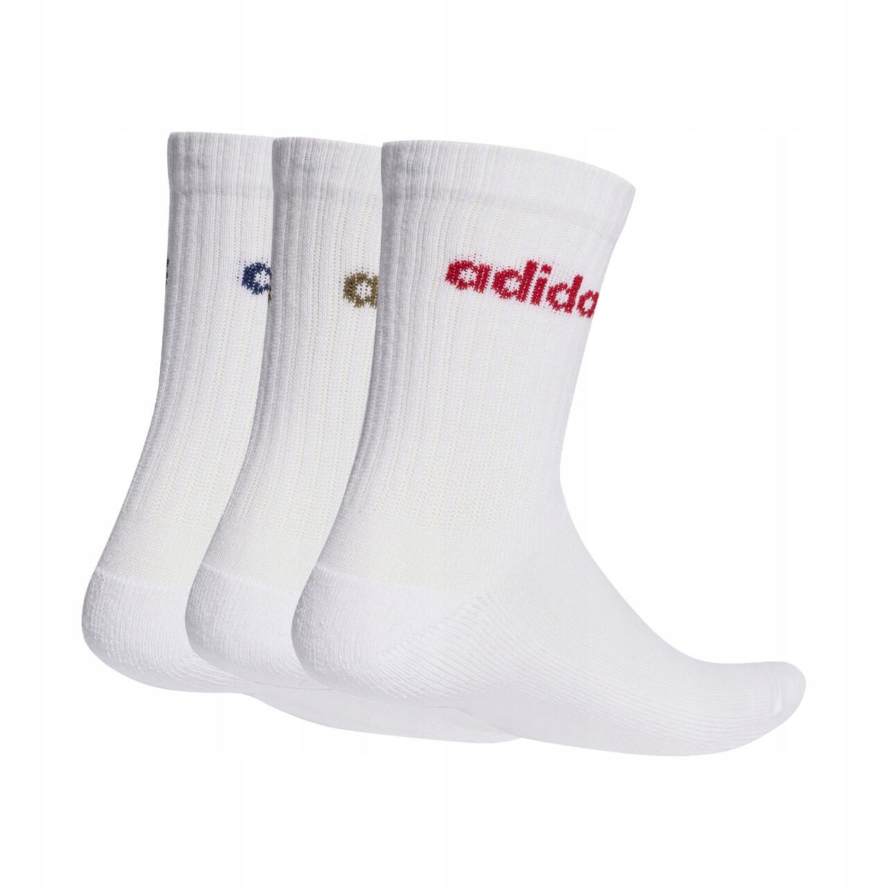 Skarpety adidas Cushioned Linear Crew 3 pary białe 2/4